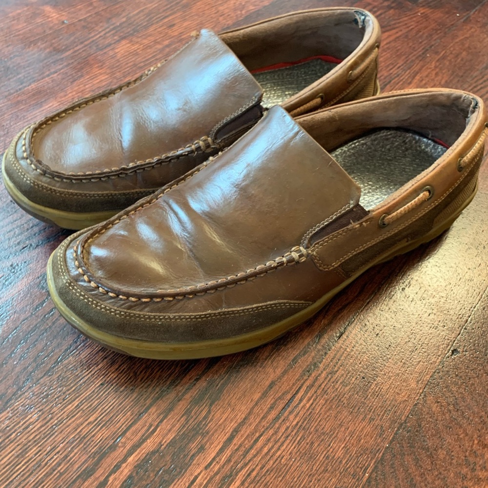 Rockport Men's Brown Leather Slip-On Loafers